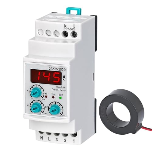 Relais de surcharge monophasé numérique DAKR protection tableau 220V