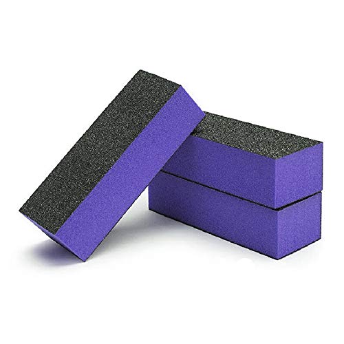 U Beauty Sanding Buffing Block Nail Files Pedicure Manicure File (Black Purple) Nail Polisher Polish Buffer 10 PCS