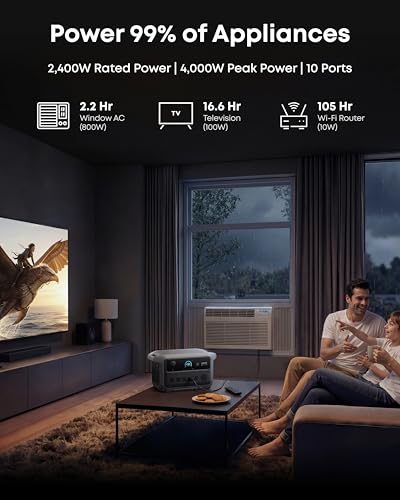 Image of Anker SOLIX C2000 Gen 2 Portable Power Station with Alternator Charger, 2,400W (Peak 4,000W) Solar Generator, Full Charge in 58 Min, 2048wh LiFePO4 Battery Compatible with 99% of RVs and Gas Vehicles