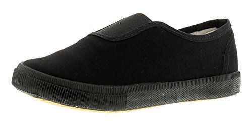 Wynsors Élastique Chaussures Garçons Matière Synthétique Ecole Tennis Noir - Noir, 21.5 Cover