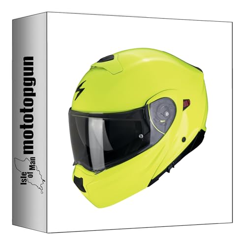Casque modulable Scorpion Exo-930 Evo Solid Jaune Néon en Taille L