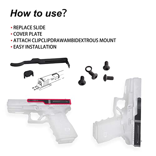 Rzjzgz Gun Clip For Glock Holster Clip Gun Clip Low Profile Slim Concealed For Glock1-5 17/19/22/23/24/25/26/27/28/31/32/33/34/35/36 And More #TOP1