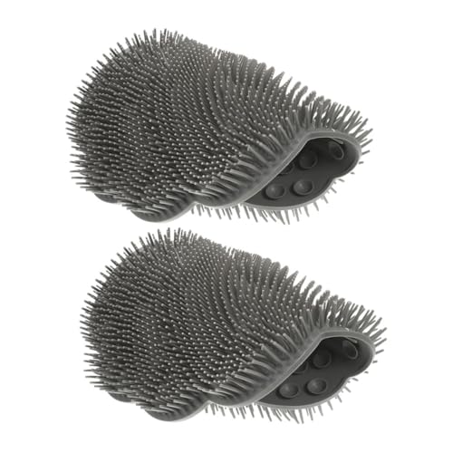 FRCOLOR 2pièces Tapis De Massage Pour Exfoliant Pour Salle De Bain Brosse Pour Corps Usage Mains Fournitures De Bain