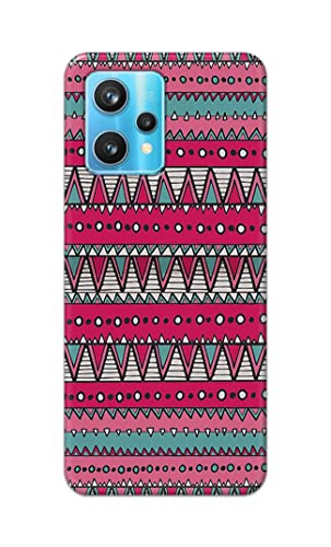 Image of Printed Hard Back Cover Case for Realme 9 4G Back Cover (Geometric Vintage Pattern) -1803