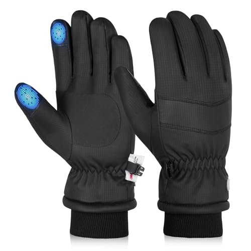Winter Thermal Gloves, -20℉ Coldproof Ski Gloves Thermal Windproof Touchscreen Anti-Slip for Cycling Running Hiking Snowboarding Outdoor Sports