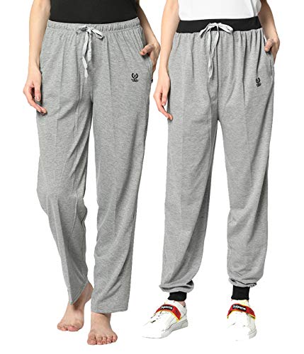 Image of Mack Jonney Cotton Blended Regular Fit Trackpants for Women(Pack of 2)-D9 MLG 4Mlg 02-P