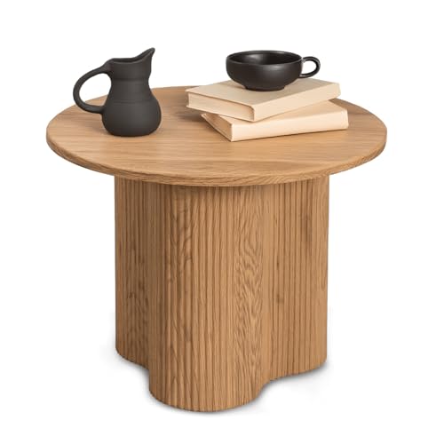 MEBEL ELITE Couchtisch Rund 60 cm x 45,5 cm - Modern Wohnzimmertisch Holzoptik - Sofatisch Rund für Wohnzimmer und Büro - Runder Tisch - Pflegeleicht und langlebig