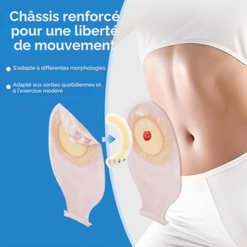20pcs Bandes de barrière pour stomie élastiques, bandes de barrière cutanée hydrocolloïdes de qualité médicale, ruban adhésif imperméable et doux pour la peau pour sacs de stomie de colostomie – vue 3