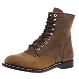 Justin Boot Company Men's Brown Water Buffalo 7in Lace Up Roper Brown 9 D