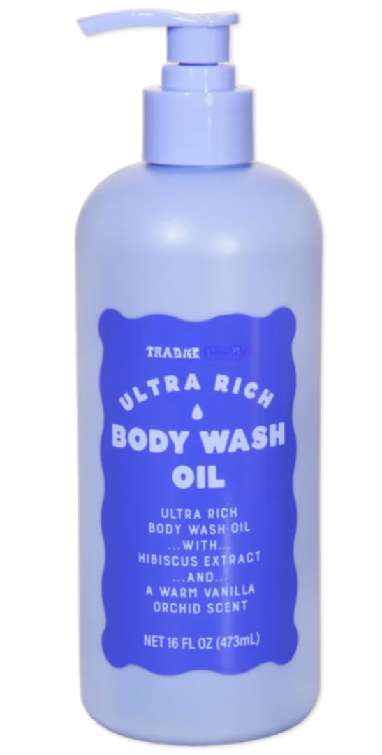 Ultra Rich Body Wash, oil to foam trader joe with Hibiscus Extract, Vanilla Orchid Scent, Pack of 1