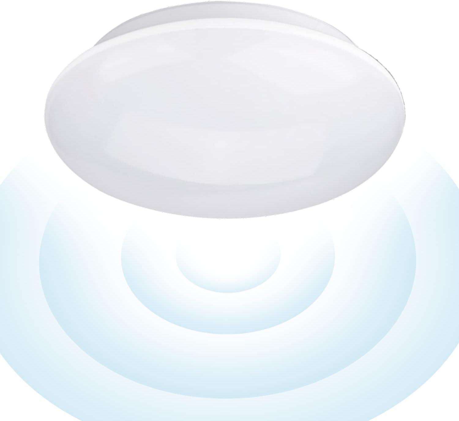 Pure White LED Ceiling Wall Surface Mount Microwave Motion Activated Smart LED Light Fixture Built with 180 LED 1200 Lms Multi-Functions for Residential Commercial and Industrial Lighting Applications