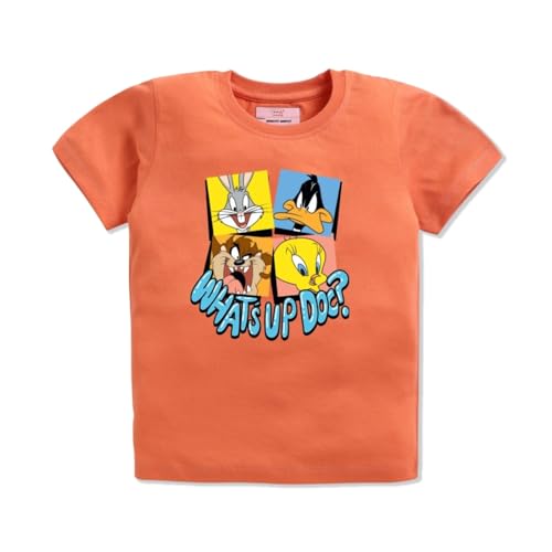 Image of Amazon Brand - Jam & Honey Boys Half Sleeve Graphic Printed T-Shirt | Round Neck | Regular Fit | Cartoon Characters (Available from 4-8 Years) (Pack of 3)