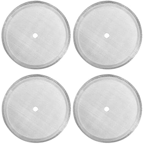 ACKLLR 4 Pack French Press Replacement Filter Screen,Reusable Stainless Steel Mesh Filters for Universal 1000 ml / 34 oz / 8 cup French Press Coffee Makers Cover