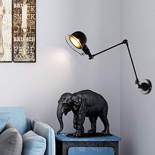 Accesorios de iluminación de pared ajustables 360° con base E14 industrial 4