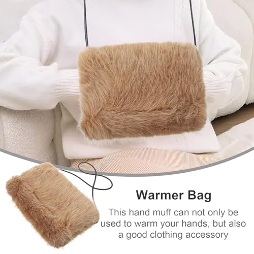 Manguito de pelo sintético VILLCASE para invierno y bodas 4