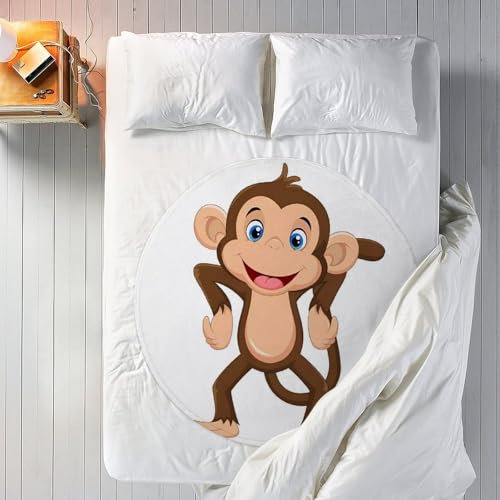 Couverture singe idéale pour vos soirées canapé et camping