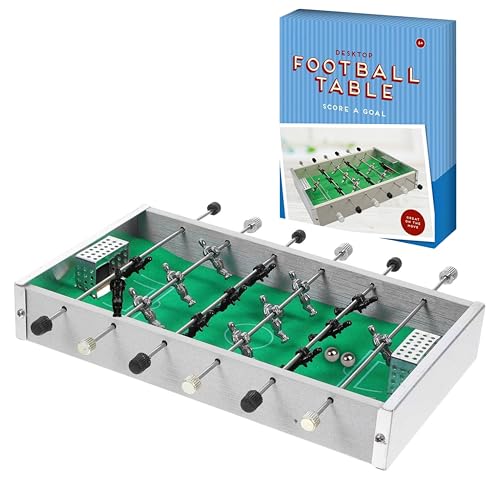 ADEPTNA Mini Desktop Table Game Portable Tabletop Pool Soccer Foosball Toy for Kids & Adults Christmas for Indoor Family Fun, Stress Relief, Parent-Child Bonding & Xmas Entertainment (FOOTBALL TABLE)