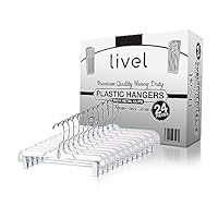 Premium Plastic Skirt and Trouser Hangers with Clips - Set of | Versatile Organization for Your Wardrobe | Space-Saving Design | Durable Plastic and Stylish Design