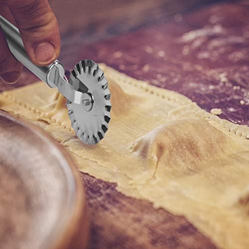 MENGON 4 Pcs Ravioli Stamp Set Stainless Steel Round Square Ravioli Cutter Stamp Maker Ravioli Dumpling Maker Set Wonton Embossed Baking Tool For Cookie Biscuit Pasta Dough