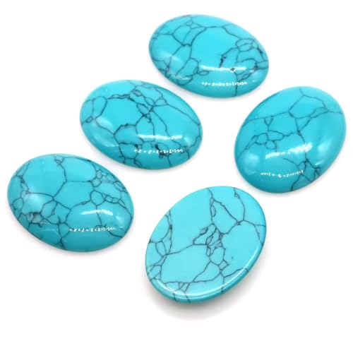 30x40mm Oval Flat Back Natural Gemstone Cabochon – Polished Stone for Crafts, Collecting, and Home Decoration