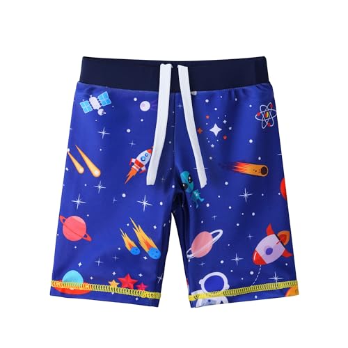 HUAANIUE Conjunto de roupa de banho infantil infantil Rashguard FPS 50+, Astronauta, 5-6 Years