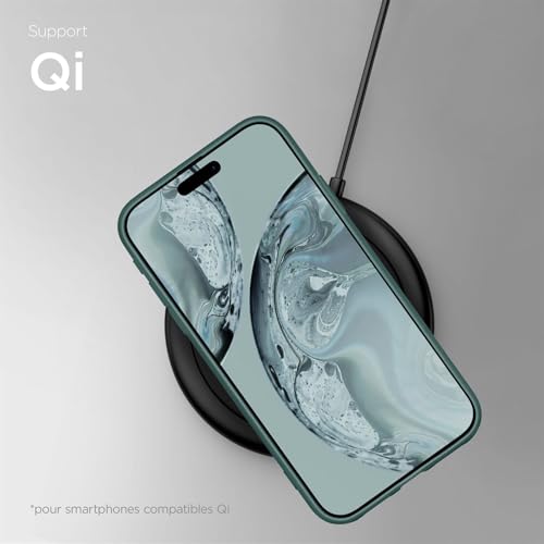 Coque silicone iPhone 15 Pro Max avec protection écran surélevée