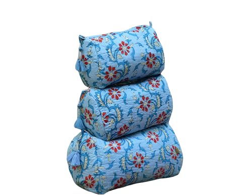 Trousse de toilette à imprimé floral et coton matelassé pour vos week-ends et voyages