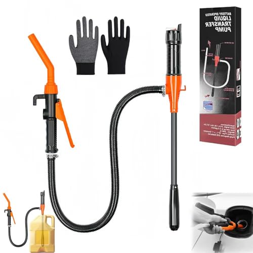 Benzinpumpe für Kanister,Batteriebetriebene Kraftstoffpumpe, Elektrische Transferpumpe,Flüssigkeitstransferpumpe,Umfüllpumpe, Tragbare Elektrische Ölpumpe (Für Öltanks mit Öffnungsdurchmesser  29 mm)