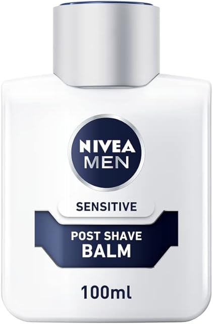NIVEA MEN Sensitive Balm po goleniu z alkoholem, pielęgnujący balsam po goleniu dla mężczyzn, do pielęgnacji skóry i dla mężczyzn