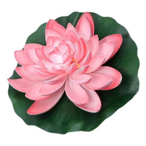 TOPBATHY Adornos De Nenúfar De Loto Artificial Plantas Artificiales para Estanque Decoración De Pecera De Loto Lirios De Loto De Simulación Fuente De Estanque Decoraciones para