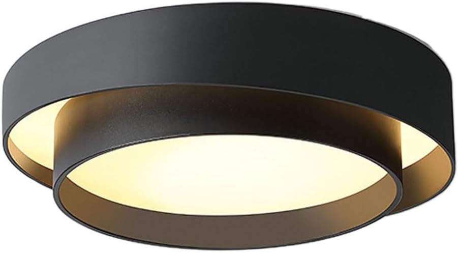 Nordic Round Ceiling Light Double-layer Design, Warm LED Ceiling Lamp With Remote Control Flush Mount Ceiling Light Fixture, Easy To Install Lighting Fixture For Bedroom Kitchen Closet Laundry