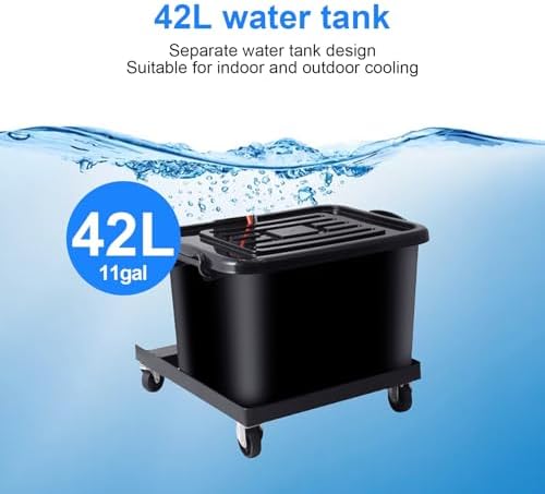 Portable Misting Fan - 3-Speed Outdoor Cooling Fan for Restaurant, Garage & Gym - 26in Liftable Floor Fan for Factory Workshop - Ideal Summer Cooling Solution