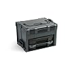 Bosch Sortimo LS-Boxx 306 Tool Box Set in Anthracite with i-Boxx 72 Black Equipped with Inset Boxes Set H3 and LS Drawer 72 Black Empty