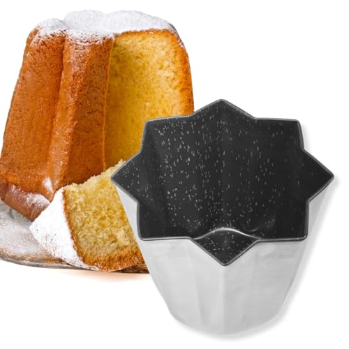 NAMAI - Stampo Pandoro, Alluminio, 1 Kg, Rivestimento Antiaderente, Adatto in Lavastoviglie, Stampo Pandoro 1 Kg Made In Italy
