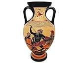 Anfora in ceramica, arte classica, tornita, dipinta a mano, cotta in forno, realizzata e dipinta a mano in Grecia