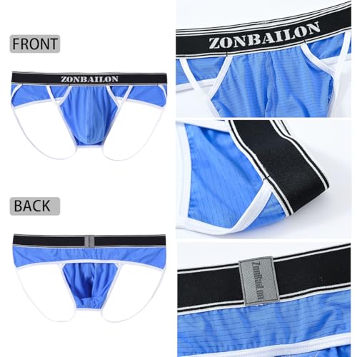 Mens Pouch Bulge Enhancing Thongs,Breathable and Meshed G-strings2