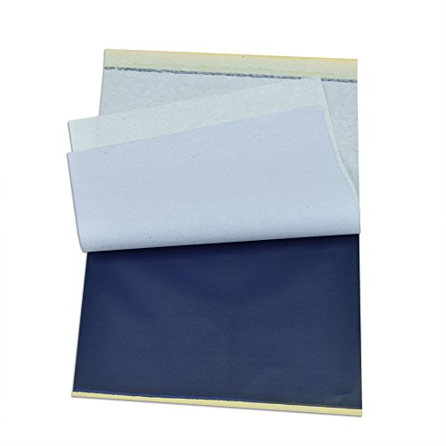 Tattoo Transfer Paper,New Star Tattoo Thermal Tattoo Stencil Paper 100 Count Sheet 4 Layers 8 1/2" x 11" A4 Size Transfer Paper for Tattoos - Thumbnail 4