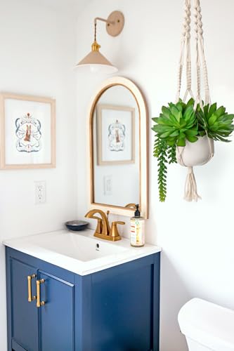 Hollyone Artificial Hanging Plants, Fake Potted Succulents with Cotton Ropes - Image 3