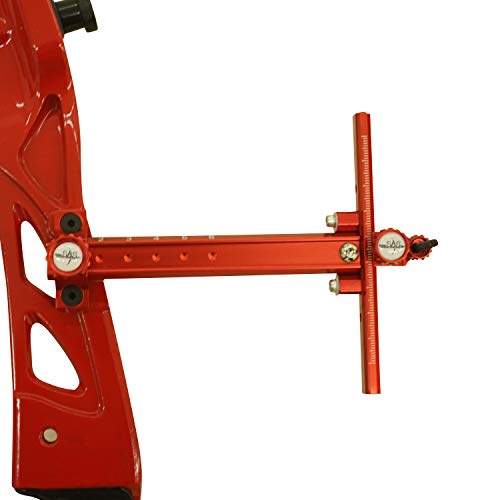 Archery Recurve Bow Cnc Target Sight T Shape Adjustable With Ring And Single Fiber Optical Pin Sight Aluminum Detachable For Compound Competition Olympic Style Hunting Practice Range Rh Or Lh (Red) #TOP24