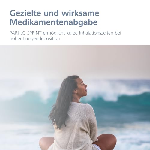 PARI LC Sprint Vernebler zur Inhalationstherapie der unteren Atemwege – Blauer Düsenaufsatz mit Ventilsystem, PIF-Control, Mundstück universell, Anschlussschlauch – PARI BOY Zubehör