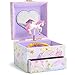 Jewelkeeper - Caja Joyero Musical con Unicornio Arco Iris y Estrellas de Lentejuelas, Equipado de un Cajón Extraíble - Melodía The Unicorn