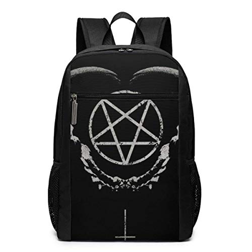 Gótico Ocultista Satanás Penta Símbolo Cráneo Viajes Negocios Durables Portátiles