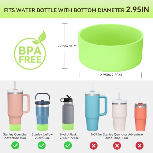 PICcircuit 2PCS for Stanley Boot, Silicone Bottom for Quencher Adventure 40oz 30oz IceFlow 20oz 30oz Bottle&for Hydroflask Tumbler 12-24oz for Stanley Cup Accessories Avoid Scratches&Noise by PICcircuit - Used condition - CA$25.93