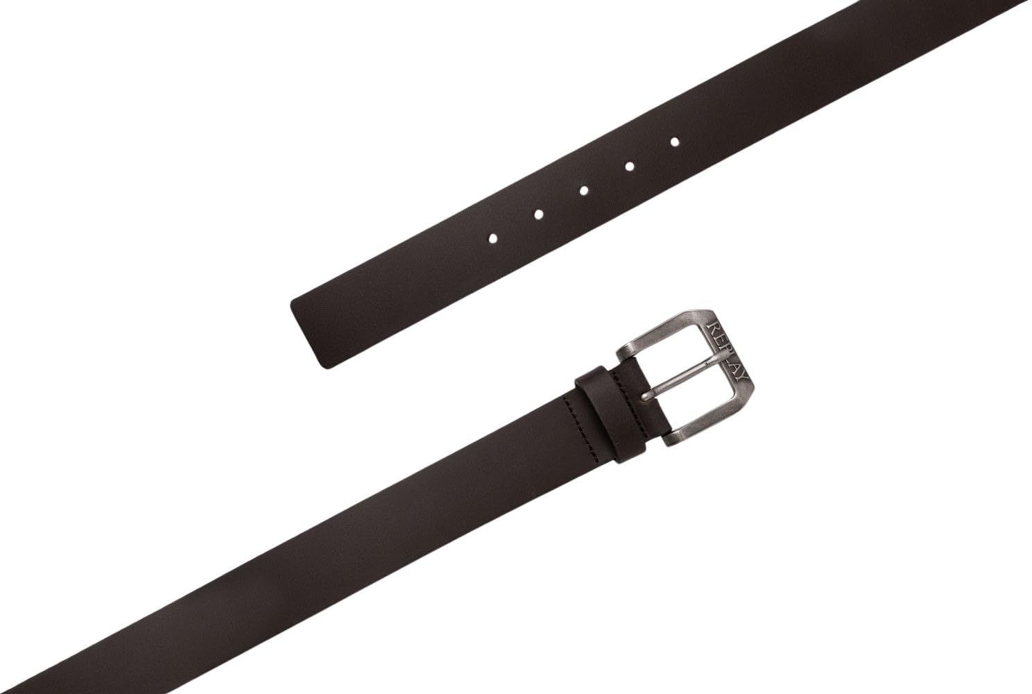 Replay Herren Gürtel aus Leder, Black Brown 128 (Braun), 95 – Ansicht 2