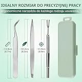 NiceNaiils Pęseta do usuwania kleszczy psów i kotów, 3-częściowy zestaw do usuwania kleszczy ze stali nierdzewnej z etui, profesjonalna pęseta do bezpiecznego usuwania szkodników