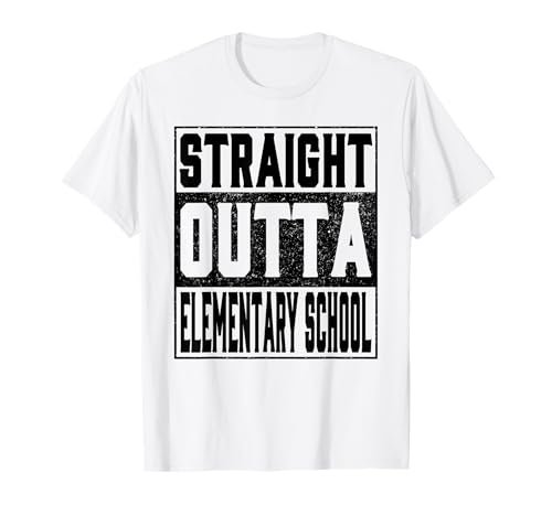 Straight Outta Elementary School Funny 2026 Graduation Gifts T-Shirt