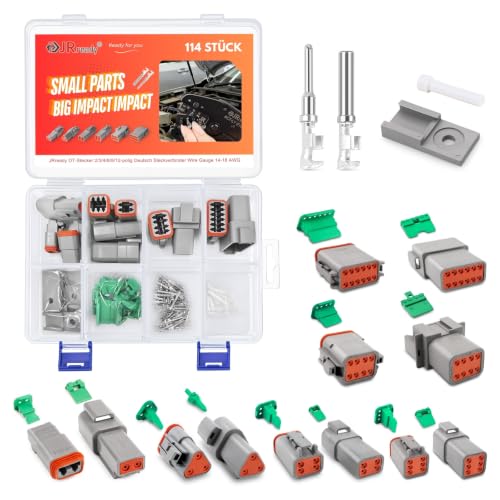 JRready kit connecteur Deutsch DT 2/3/4/6/8/12 pôles, prises automobiles étanches IP68, 14-18 AWG, 6 jeux