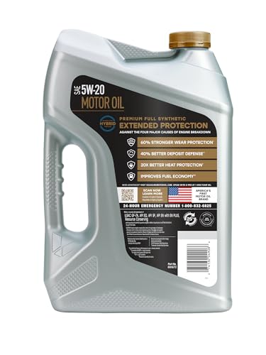 Image of Valvoline Extended Protection Full Synthetic Motor Oil SAE 5W-20 5 QT, Case of 3