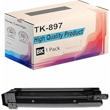 TK-897 Toner Cartridge Compatible for Kyocera FS-C8520MFP FS-C8525MFP TASKalfa 205c 255c Printer |TK-897K TK-897C TK-897M TK-897Y| High Yield 12000 Pages Black 1Pack
