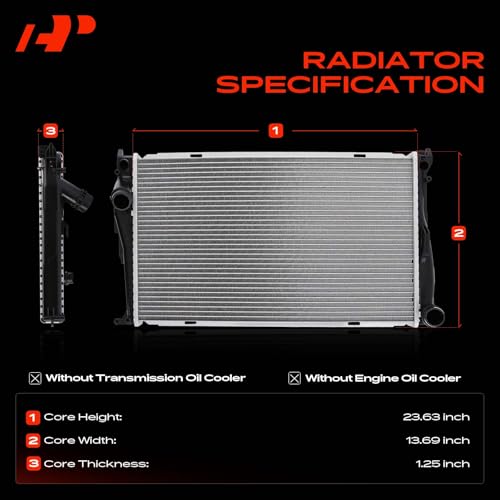 A-Premium Engine Coolant Radiator Assembly Compatible with BMW 135i 2008-2013, 135is 2013, 335i 2007-2011, X1 2013-2015, Z4 2012-2016, Replace# 8012941, 17117547059 by A-premium - Image 3